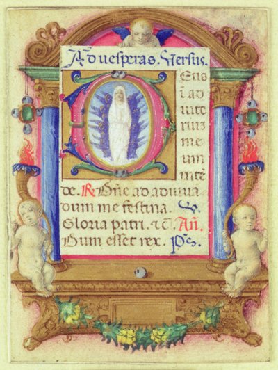 Maagd in Glorie, ca. 1480 door Master of the della Rovere Missals Master of the della Rovere Missals